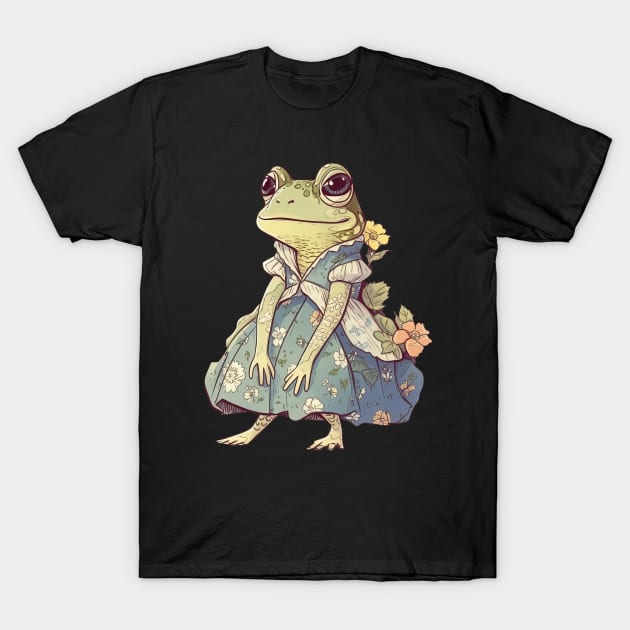 Girl Frog Wear Dress T-Shirt by Schalag Dunay Artist